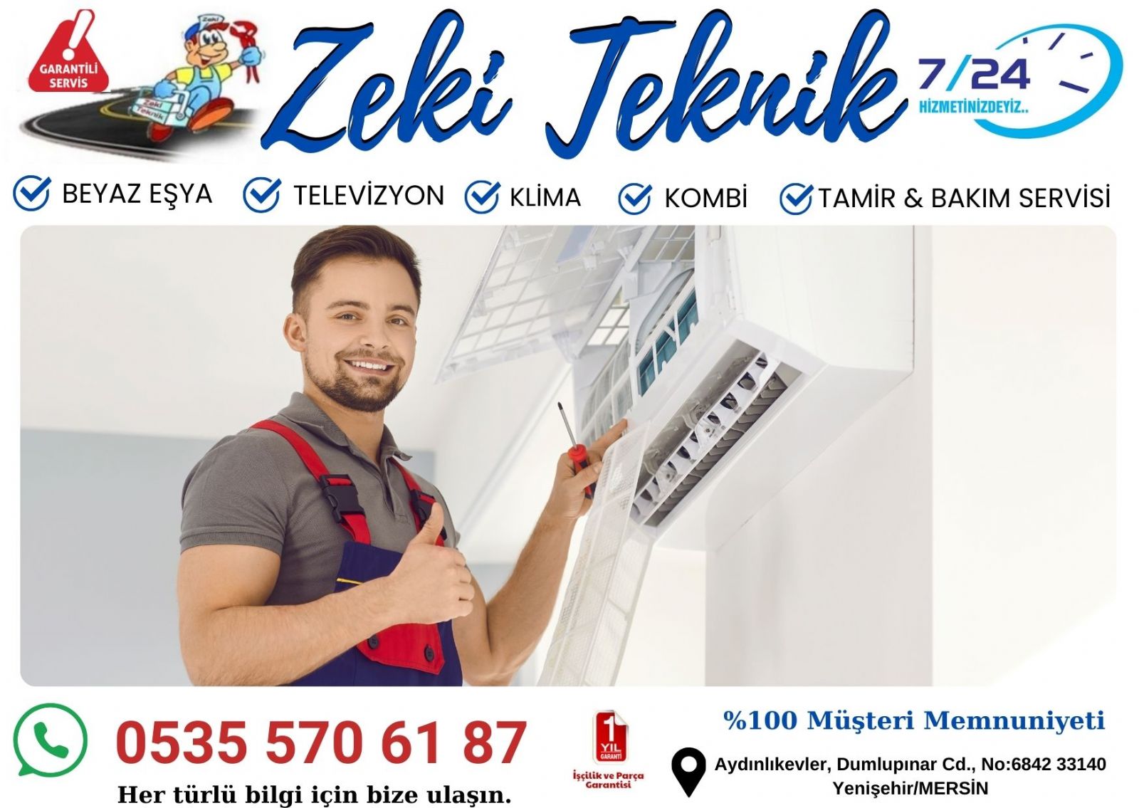 Mersin Yenişehir Klima Servisi